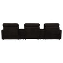 Collins 5-Piece Power Reclining Home Theater Seating Chocolate Brown