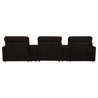 Collins 5-Piece Power Reclining Home Theater Seating Chocolate Brown