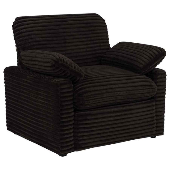 Collins Upholstered Power Recliner Chair Chocolate Brown