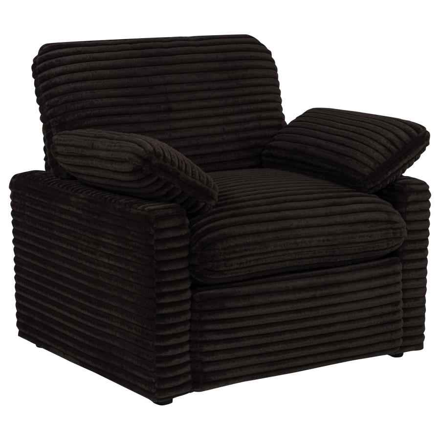Collins Upholstered Power Recliner Chair Chocolate Brown