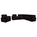 Collins Upholstered Power Recliner Chair Chocolate Brown