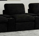 Collins Modular Power Armless Recliner Black