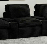 Collins Modular Power Armless Recliner Black