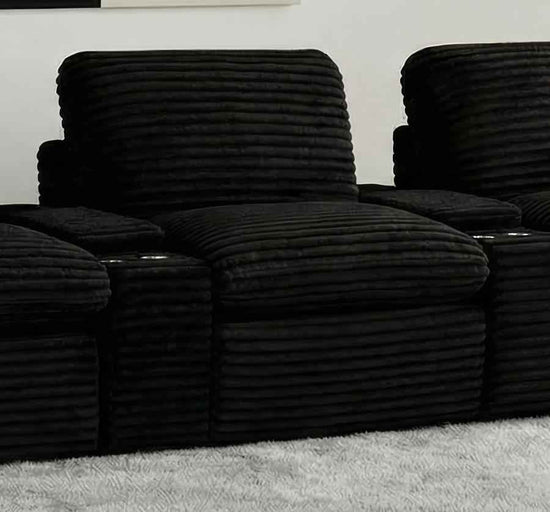 Collins Modular Power Armless Recliner Black