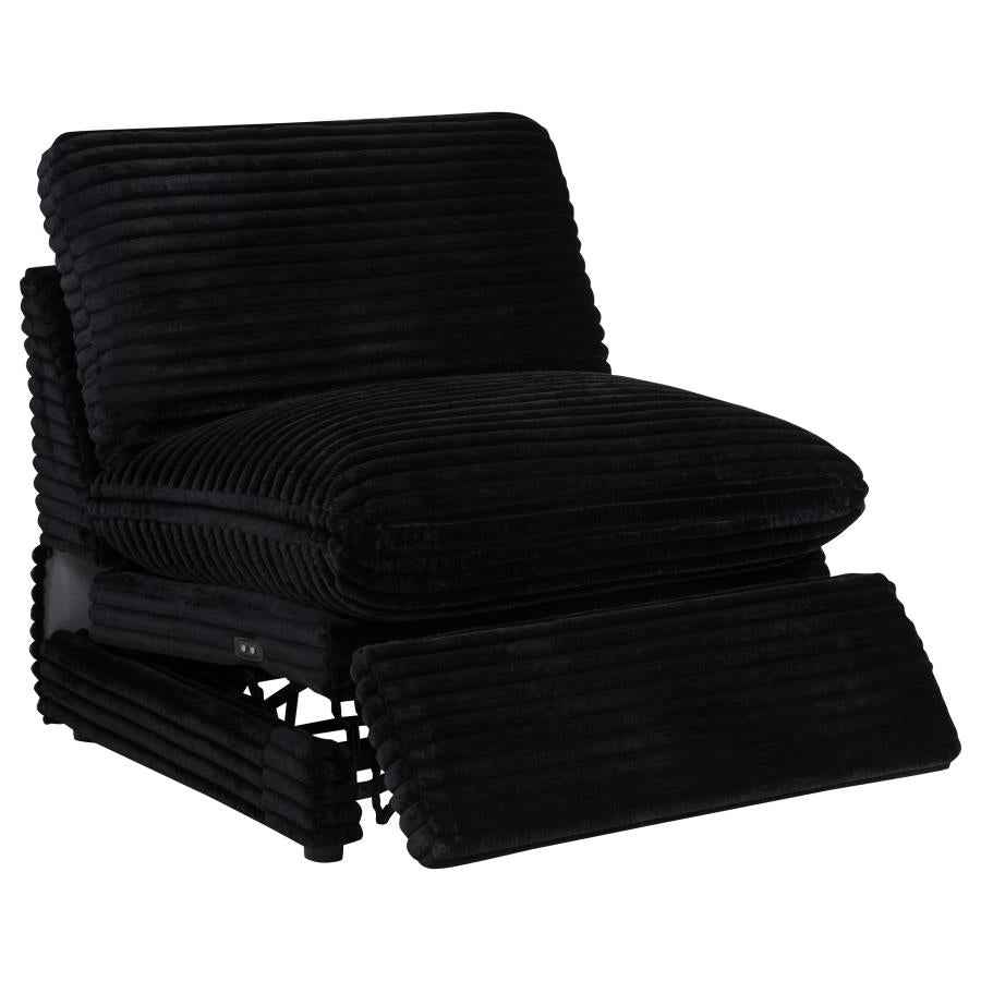 Collins Modular Power Armless Recliner Black