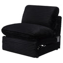 Collins Modular Power Armless Recliner Black