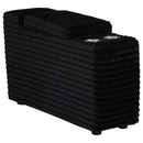 Collins Upholstered Modular Storage Console Black