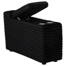 Collins Upholstered Modular Storage Console Black