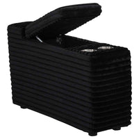 Collins Upholstered Modular Storage Console Black