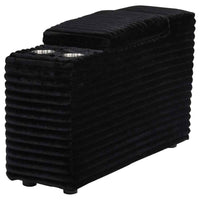 Collins Upholstered Modular Storage Console Black