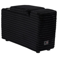 Collins Upholstered Modular Storage Console Black