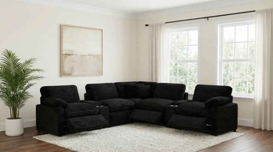 Collins 7-piece Modular Power Reclining Sectional Black