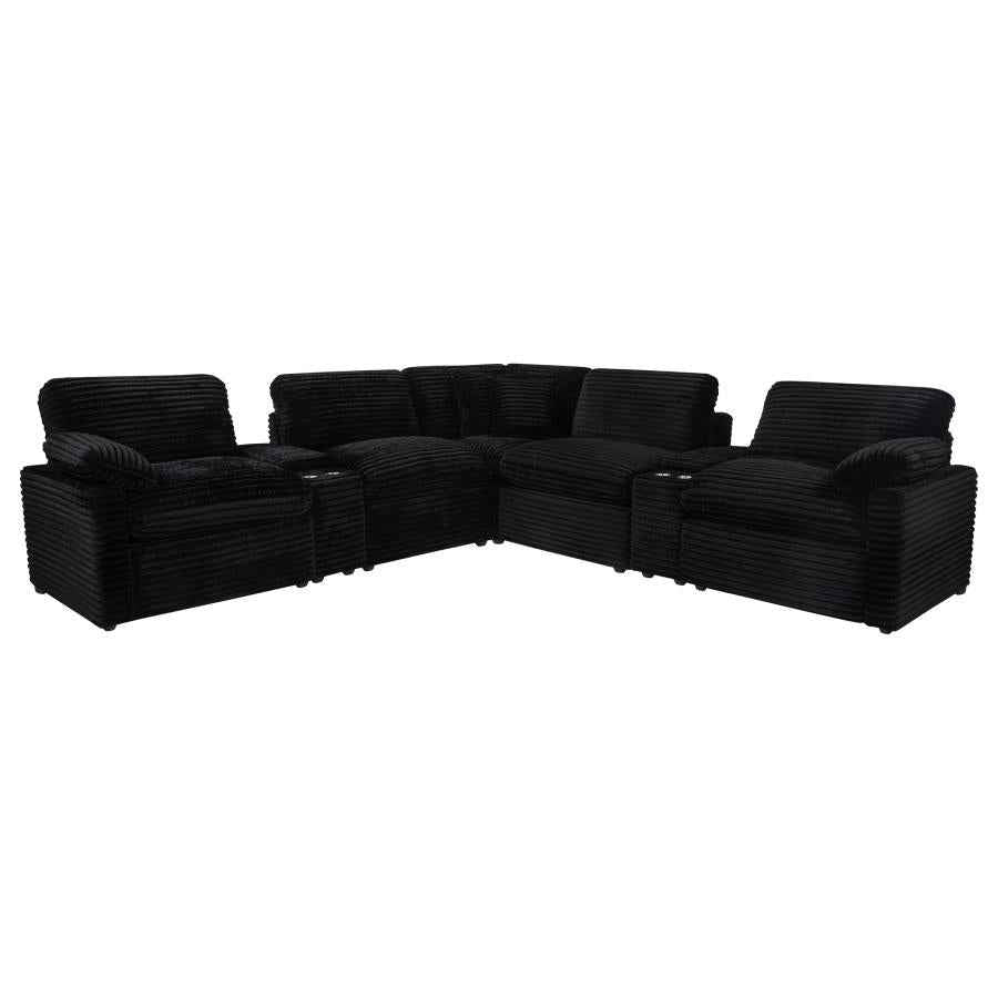 Collins 7-piece Modular Power Reclining Sectional Black