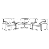 Collins 7-piece Modular Power Reclining Sectional Black