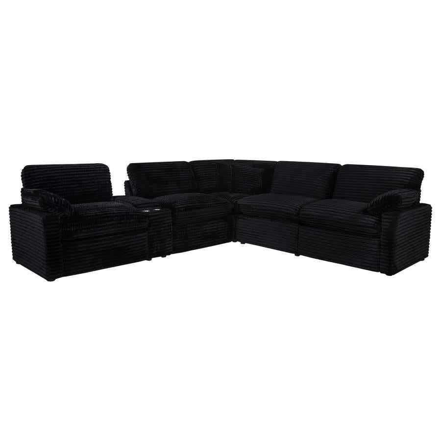 Collins 6-piece Modular Power Reclining Sectional Black