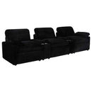 Collins 5-Piece Power Reclining Home Theater Seating Black