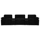 Collins 5-Piece Power Reclining Home Theater Seating Black