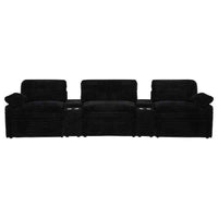 Collins 5-Piece Power Reclining Home Theater Seating Black
