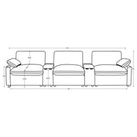 Collins 5-Piece Power Reclining Home Theater Seating Black
