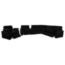 Collins Upholstered Power Recliner Chair Black