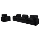 Collins Upholstered Power Recliner Chair Black