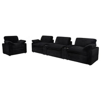 Collins Upholstered Power Recliner Chair Black