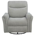 Home & Sleep Outlet - Adler Upholstered Power Swivel Glider Recliner Ivory