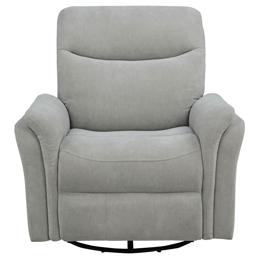 Home & Sleep Outlet - Adler Upholstered Power Swivel Glider Recliner Ivory