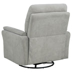 Home & Sleep Outlet - Adler Upholstered Power Swivel Glider Recliner Ivory
