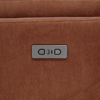 Adler Upholstered Power Swivel Glider Recliner Rust