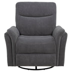 Home & Sleep Outlet - Adler Upholstered Power Swivel Glider Recliner Charcoal Grey