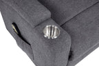 Home & Sleep Outlet - Louie Chenille Upholstered Power Lift Massage Chair Grey
