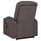 Home & Sleep Outlet - Louie Chenille Upholstered Power Lift Massage Chair Brown