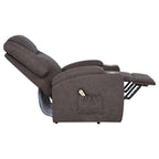Home & Sleep Outlet - Louie Chenille Upholstered Power Lift Massage Chair Brown