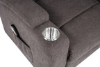 Home & Sleep Outlet - Louie Chenille Upholstered Power Lift Massage Chair Brown
