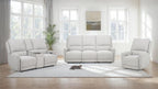Home & Sleep Outlet - Sylmar Chenille Upholstered Power Reclining Sofa Dove Grey