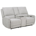 Home & Sleep Outlet - Sylmar Chenille Upholstered Power Reclining Loveseat Dove Grey