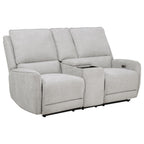 Home & Sleep Outlet - Sylmar Chenille Upholstered Power Reclining Loveseat Dove Grey