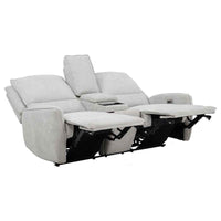 Sylmar Chenille Upholstered Power Reclining Loveseat Dove Grey