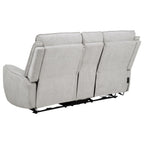 Home & Sleep Outlet - Sylmar Chenille Upholstered Power Reclining Loveseat Dove Grey
