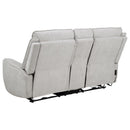 Sylmar Chenille Upholstered Power Reclining Loveseat Dove Grey