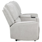 Home & Sleep Outlet - Sylmar Chenille Upholstered Power Reclining Loveseat Dove Grey