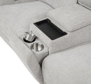 Sylmar Chenille Upholstered Power Reclining Loveseat Dove Grey
