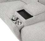 Home & Sleep Outlet - Sylmar Chenille Upholstered Power Reclining Loveseat Dove Grey