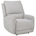 Home & Sleep Outlet - Sylmar Chenille Upholstered Power Recliner Dove Grey