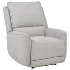 Home & Sleep Outlet - Sylmar Chenille Upholstered Power Recliner Dove Grey