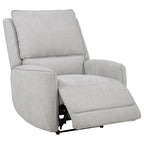 Home & Sleep Outlet - Sylmar Chenille Upholstered Power Recliner Dove Grey