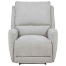 Sylmar Chenille Upholstered Power Recliner Dove Grey