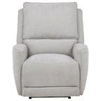 Home & Sleep Outlet - Sylmar Chenille Upholstered Power Recliner Dove Grey