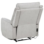 Home & Sleep Outlet - Sylmar Chenille Upholstered Power Recliner Dove Grey